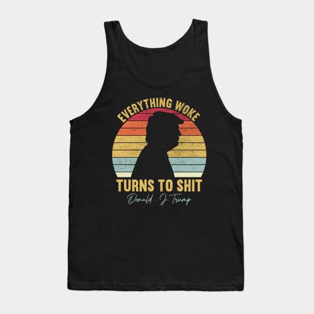 Everything Woke Turns To Shit Vintage Tank Top by DragonTees